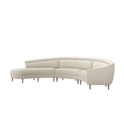 Interlude Home Capri Left Chaise Sectional - Pearl