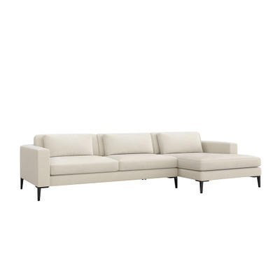 Interlude Home Izzy Right Chaise Sectional - Pearl