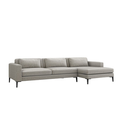 Interlude Home Izzy Right Chaise Sectional - Feather