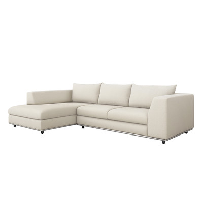 Interlude Home Comodo Left Chaise Sectional - Pearl