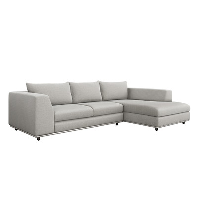 Interlude Home Comodo Right Chaise Sectional - Grey