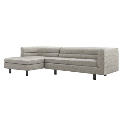Interlude Home Ornette Left Chaise Sectional - Feather
