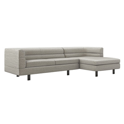 Interlude Home Ornette Right Chaise Sectional - Feather