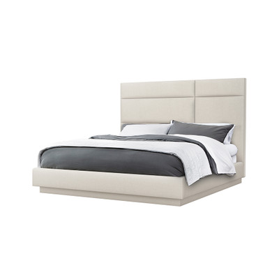 Interlude Home Quadrant King Bed - Pearl