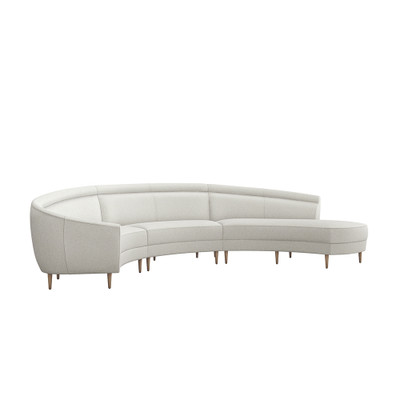 Interlude Home Capri Right Chaise Sectional - Cameo