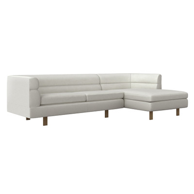 Interlude Home Ornette Right Chaise Sectional - Cameo
