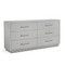 Interlude Home Taylor 6 Drawer Chest - Light Grey