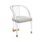 Interlude Home Willa Dining Chair - Dove/ Brass