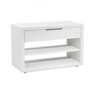 Interlude Home Montaigne Large Bedside Chest - White