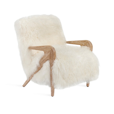 Interlude Home Angelica Lounge Chair - Ivory