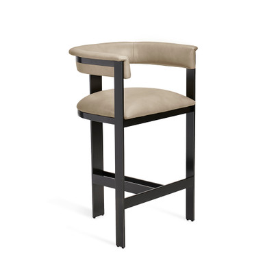 Interlude Home Darcy Counter Stool - Taupe/ Graphite