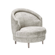 Interlude Home Capri Grand Swivel Chair - Storm