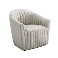 Interlude Home Channel Swivel Chair - Storm