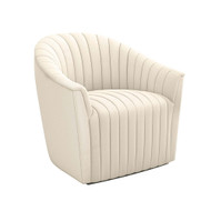 Interlude Home Channel Swivel Chair - Pure