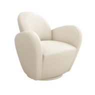 Interlude Home Miami Swivel Chair - Pure