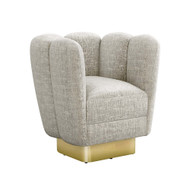 Interlude Home Gallery Swivel Chair Brass - Storm