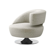 Interlude Home Isabella Right Swivel Chair - Storm