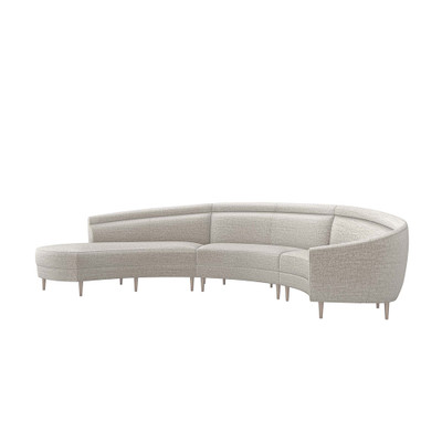Interlude Home Capri Left Chaise Sectional - Storm