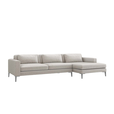 Interlude Home Izzy Right Chaise Sectional - Storm