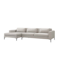 Interlude Home Izzy Left Chaise Sectional - Storm