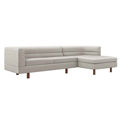 Interlude Home Ornette Right Chaise Sectional - Storm