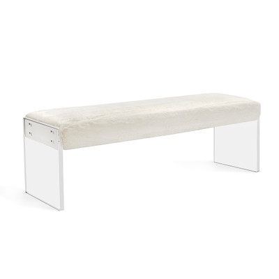 Interlude Home Riley Bench - Ivory