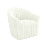 Interlude Home Channel Swivel Chair - Shell