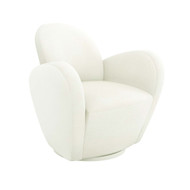 Interlude Home Miami Swivel Chair - Shell