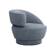 Interlude Home Arabella Left Swivel Chair - Azure