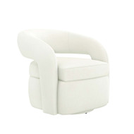 Interlude Home Targa Swivel Chair - Shell