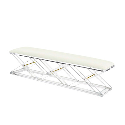 Interlude Home Asher King Bench - Shell