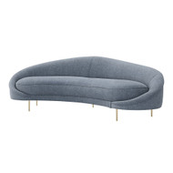Interlude Home Ava Right Sofa - Azure