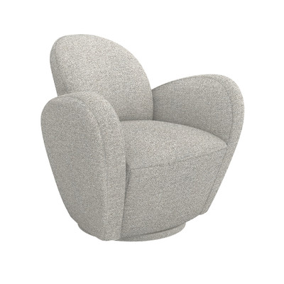 Interlude Home Miami Swivel Chair - Rock