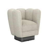 Interlude Home Gallery Swivel Chair Gunmetal - Wheat