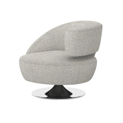 Interlude Home Isabella Right Swivel Chair - Rock