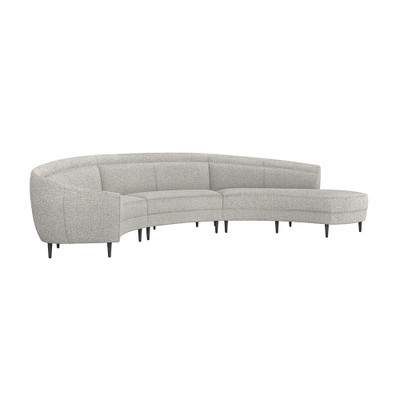 Interlude Home Capri Right Chaise Sectional - Rock