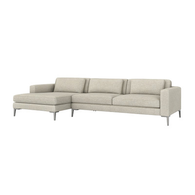 Interlude Home Izzy Left Chaise Sectional - Wheat