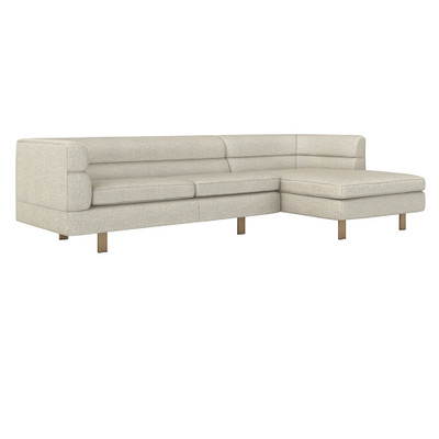 Interlude Home Ornette Right Chaise Sectional - Wheat