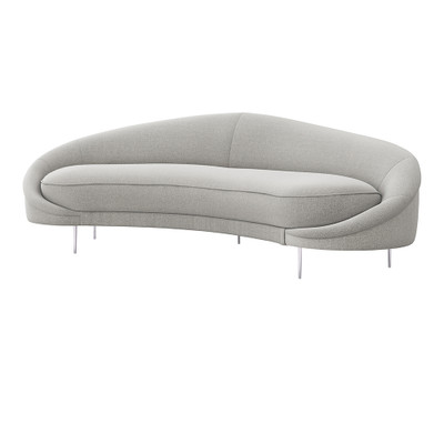 Interlude Home Ava Right Sofa - Grey