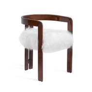 Interlude Home Burke Dining Chair - Walnut/ White