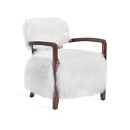 Interlude Home Royce Lounge Chair - Walnut/ White