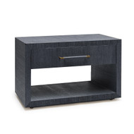 Interlude Home Taylor Low Bedside Chest - Navy
