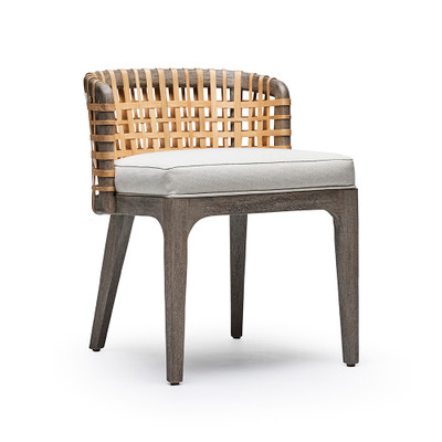 Interlude Home Palms Side Chair - Grey Ceruse