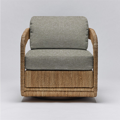 Interlude Home Harbour Lounge Chair - Natural/ Moss