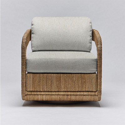 Interlude Home Harbour Lounge Chair - Natural/ Fog