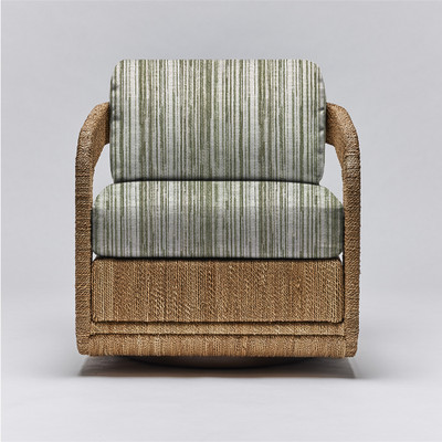 Interlude Home Harbour Lounge Chair - Natural/ Sage