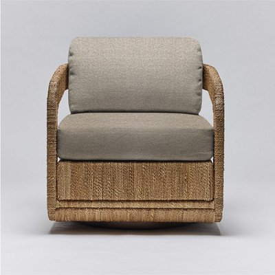 Interlude Home Harbour Lounge Chair - Natural/ Pebble