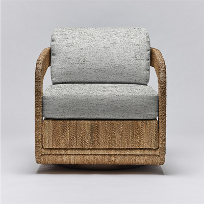 Interlude Home Harbour Lounge Chair - Natural/ Jade