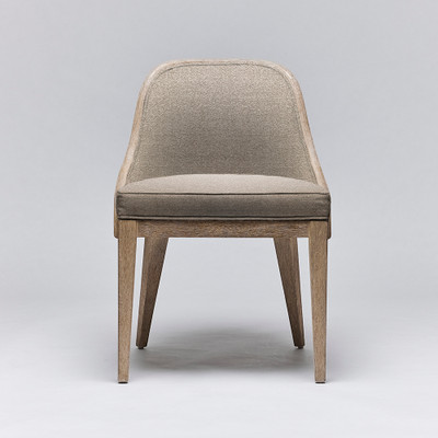 Interlude Home Siesta Dining Chair - White Ceruse/ Pebb