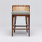 Interlude Home Palms Counter Stool - Chestnut/ Tint